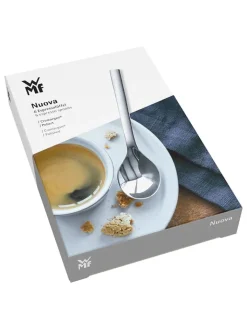 WMF Gedeckter Tisch<6er-Set: Edelstahl-Espressolöffel "Nuova" - (L)11 cm