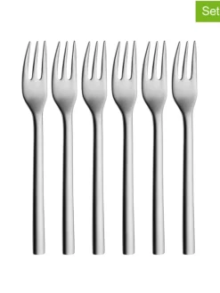 WMF Gedeckter Tisch<6er-Set: Edelstahl-Kuchengabeln ''Nuova 233'' - (L)16 cm