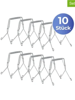 Wenko Koch- & Backutensilien<10er-Set: Edelstahl-Rouladenklammern - (L)7,5 cm