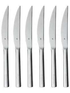 WMF Gedeckter Tisch<6er-Set: Edelstahl-Steakmesser "Nuova" - (L)23 cm