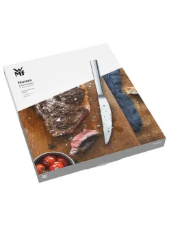 WMF Gedeckter Tisch<6er-Set: Edelstahl-Steakmesser "Nuova" - (L)23 cm