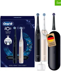 Oral-B Technik|Zahn & Mundpflege<2er-Set: Elektrische Zahnbürsten "iO Series 2" in Schwarz/ Gold