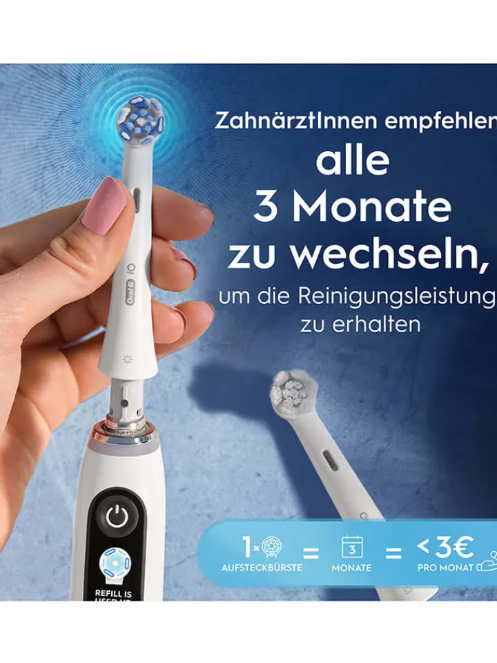 Oral-B Technik|Zahn & Mundpflege<8er-Set: Ersatz-Bürstenköpfe "iO Ultimative Reinigung" in Weiß
