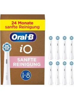 Oral-B Technik|Zahn & Mundpflege<8er-Set: Ersatz-Bürstenköpfe "iO Sanfte Reinigung" in Weiß