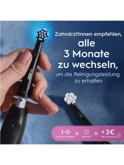Oral-B Technik|Zahn & Mundpflege<8er-Set: Ersatz-Bürstenköpfe "iO Sanfte Reinigung" in Schwarz