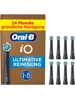 Oral-B Technik|Zahn & Mundpflege<8er-Set: Ersatz-Bürstenköpfe "iO Ultimative Reinigung" in Schwarz