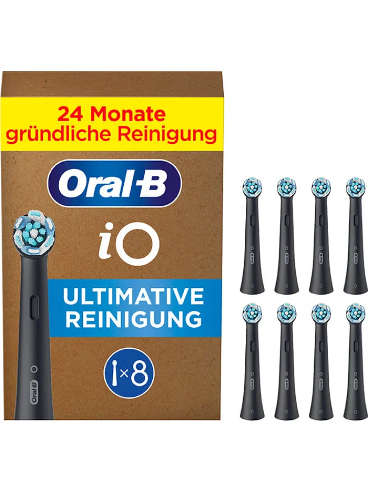 Oral-B Technik|Zahn & Mundpflege<8er-Set: Ersatz-Bürstenköpfe "iO Ultimative Reinigung" in Schwarz