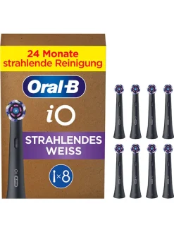 Oral-B Technik|Zahn & Mundpflege<8er-Set: Ersatz-Bürstenköpfe "iO Radiant White" in Schwarz