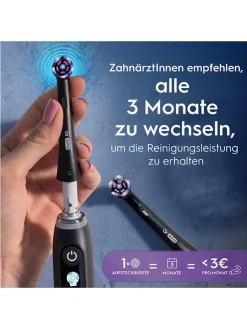 Oral-B Technik|Zahn & Mundpflege<8er-Set: Ersatz-Bürstenköpfe "iO Radiant White" in Schwarz