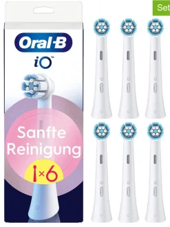 Oral-B Zahn & Mundpflege<6er-Set: Ersatz-Bürstenköpfe "iO Sanfte Reinigung" in Weiß