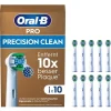 Oral-B Technik|Zahn & Mundpflege<10er-Set: Ersatz-Bürstenköpfe "Precision Clean" in Weiß