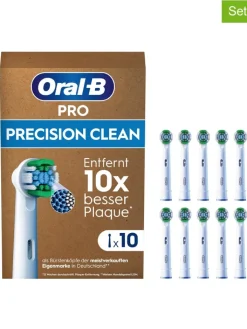Oral-B Technik|Zahn & Mundpflege<10er-Set: Ersatz-Bürstenköpfe "Precision Clean" in Weiß