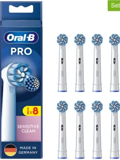 Oral-B Zahn & Mundpflege<8er-Set: Ersatz-Bürstenköpfe "Pro Sensitive Clean" in Weiß