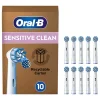 Oral-B Technik|Zahn & Mundpflege<10er-Set: Ersatz-Bürstenköpfe "Pro Sensitive Clean" in Weiß