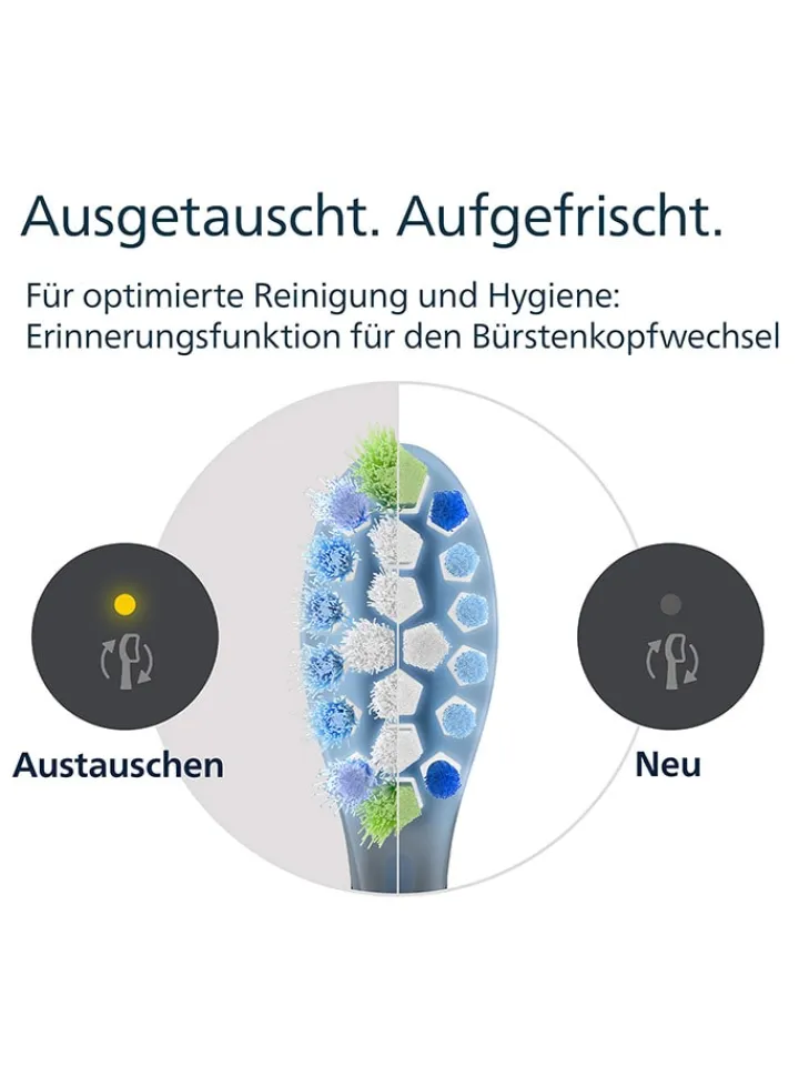 PHILIPS sonicare Zahn & Mundpflege<4er-Set: Ersatz-Bürstenköpfe "Premium Plaque Defence" in Schwarz
