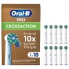 Oral-B Technik|Zahn & Mundpflege<10er-Set: Ersatz-Bürstenköpfe "Pro CrossAction" in Weiß