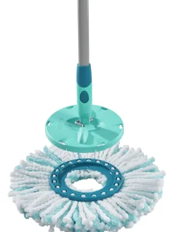 Leifheit Putz- & Waschutensilien<2er-Set: Ersatzköpfe "Clean Twist Disc Mop micro duo" in Türkis - 2x 2 Stück