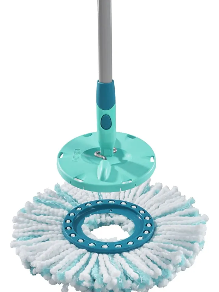 Leifheit Putz- & Waschutensilien<2er-Set: Ersatzköpfe "Clean Twist Disc Mop micro duo" in Türkis - 2x 2 Stück