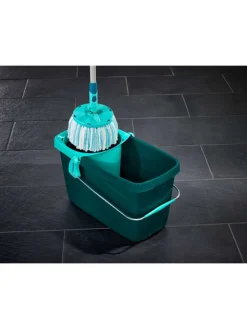 Leifheit Putz- & Waschutensilien<2er-Set: Ersatzköpfe "Clean Twist Disc Mop micro duo" in Türkis - 2x 2 Stück