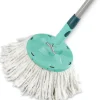 Leifheit Putz- & Waschutensilien<2er-Set: Ersatzköpfe "Disc Mop" in Weiß/ Türkis - 2x 2 Stück