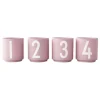 Design Letters Gedeckter Tisch<4er-Set: Espressobecher in Rosa/ Weiß - 50 ml