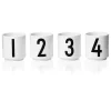 Design Letters Gedeckter Tisch<4er-Set: Espressobecher in Weiß/ Schwarz - 50 ml