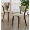 Evila Sitzmöbel<4er-Set: Esszimmerstühle "Arfe" in Creme - (B)45 x (H)86 x (T)46 cm