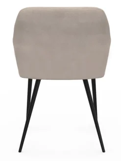 IDOMYA Factory Sitzmöbel<2er-Set: Esszimmerstühle "Ariana" in Hellbraun/ Grau - (B)51 x (H)76 x (T)56 cm