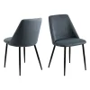 AC Design Sitzmöbel<4er-Set: Esszimmerstühle "Ines" in Grau - (B)49,2 x (H)84 x (T)57,5 cm