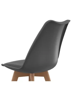 IDOMYA Factory Sitzmöbel<6er-Set: Esszimmerstühle "Nordia" in Grau - (B)46 x (H)79,5 x (T)51 cm