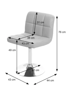 MCW Möbel-Sets<2er-Set Esszimmerstuhl Cadiz drehbar, Hellgrau