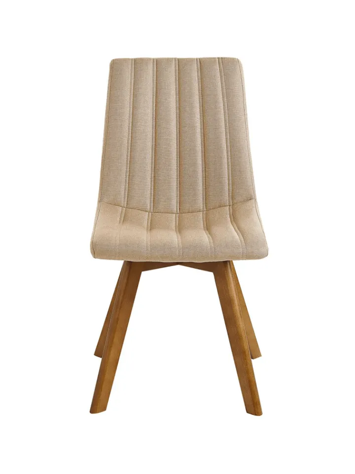 Beliani Sitzmöbel<2er-Set Esszimmerstuhl CALGARY in Beige/Braun