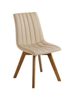 Beliani Sitzmöbel<2er-Set Esszimmerstuhl CALGARY in Beige/Braun