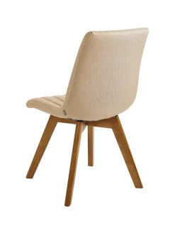 Beliani Sitzmöbel<2er-Set Esszimmerstuhl CALGARY in Beige/Braun