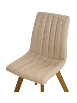 Beliani Sitzmöbel<2er-Set Esszimmerstuhl CALGARY in Beige/Braun