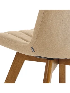 Beliani Sitzmöbel<2er-Set Esszimmerstuhl CALGARY in Beige/Braun