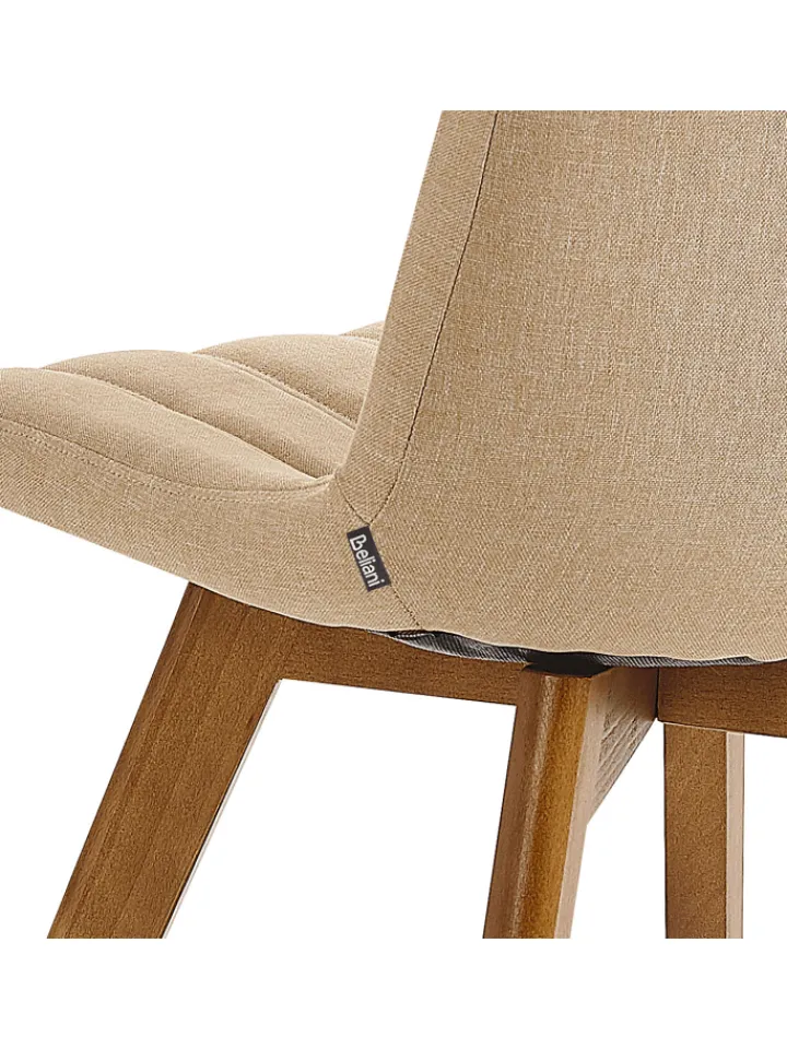Beliani Sitzmöbel<2er-Set Esszimmerstuhl CALGARY in Beige/Braun