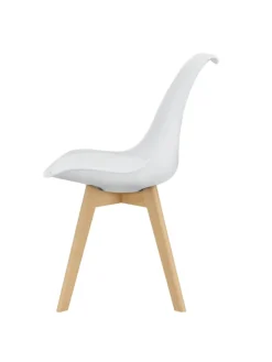 en.casa Sitzmöbel<4er-Set Esszimmerstuhl Fläten in Weiß (H)81cm (B)49cm (T)57cm