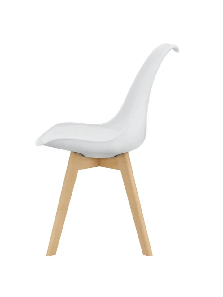 en.casa Sitzmöbel<4er-Set Esszimmerstuhl Fläten in Weiß (H)81cm (B)49cm (T)57cm