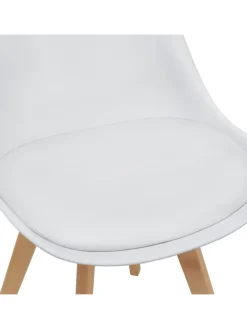 en.casa Sitzmöbel<4er-Set Esszimmerstuhl Fläten in Weiß (H)81cm (B)49cm (T)57cm