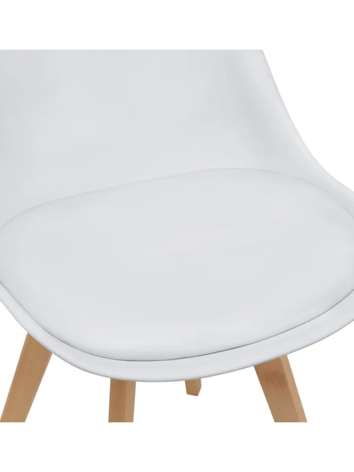 en.casa Sitzmöbel<4er-Set Esszimmerstuhl Fläten in Weiß (H)81cm (B)49cm (T)57cm