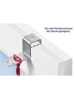 Wenko Weitere Haushaltshelfer<2er-Set: Fensterhaken in Silber - 2x 2 Stück