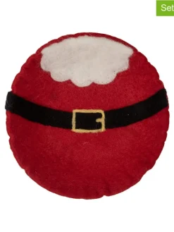 Clayre & Eef Dekoschalen<2er-Set: Filz-Dekoschalen "Weihnachtsmann" in Rot/ Weiß - (H)4 x Ø 18 cm