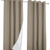 IDOMYA Essentials Gardinen, Jalousien & Rollos<2er-Set: Gardine in Taupe - (L)240 x (B)135 cm