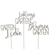 Boltze Gartendekoration<3er-Set: Gartenstäbe "Amica" in Silber - (H)76 cm