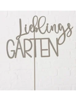 Boltze Gartendekoration<3er-Set: Gartenstäbe "Amica" in Silber - (H)76 cm