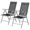 Lifa Living Gartenmöbel<2er-Set: Gartenstühle in Anthrazit - (B)56 x (H)106 x (T)87,5 cm