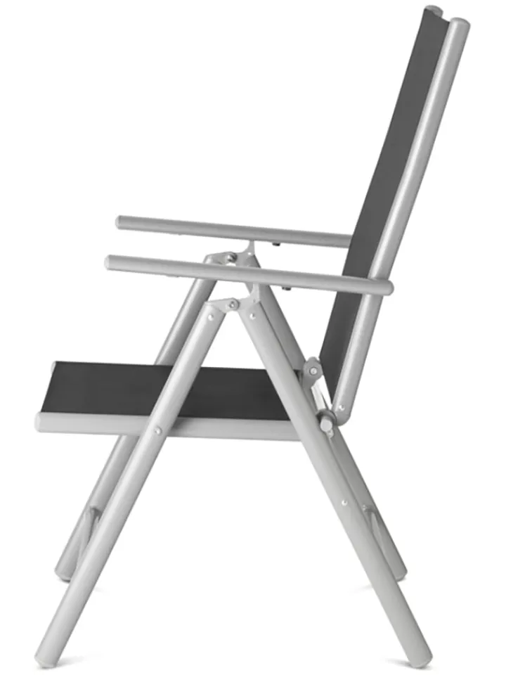 Lifa Living Gartenmöbel<2er-Set: Gartenstühle in Anthrazit - (B)56 x (H)106 x (T)87,5 cm