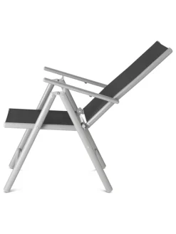 Lifa Living Gartenmöbel<2er-Set: Gartenstühle in Anthrazit - (B)56 x (H)106 x (T)87,5 cm