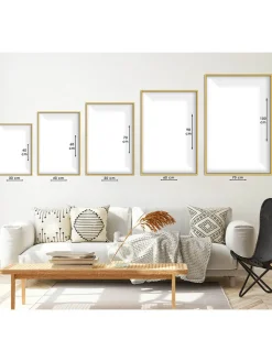 ABERTO DESIGN Wanddekoration<3er-Set: Gerahmte Glasdrucke